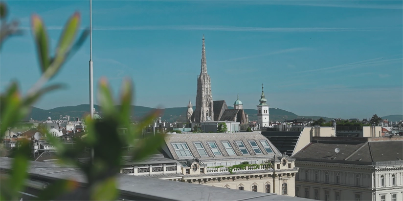 Vienna, The Ritz Carlton – Rooftop Bar Hochzeit, Cityview